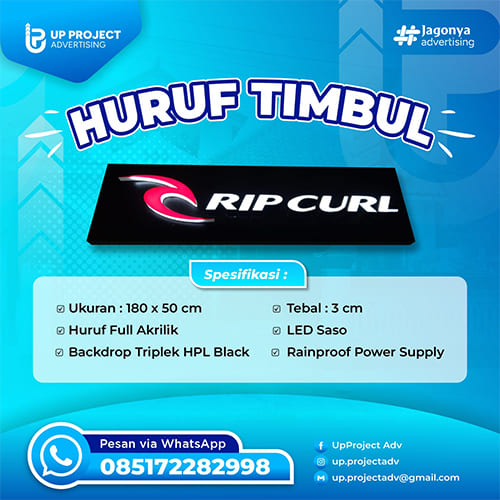 Huruf Timbul Ripcurl
