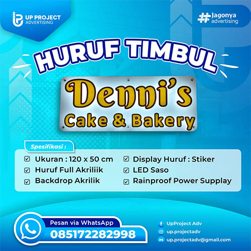 Huruf Timbul Denni's Cake