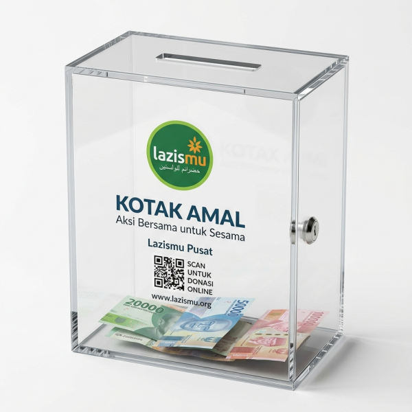 Kotak amal akrilik